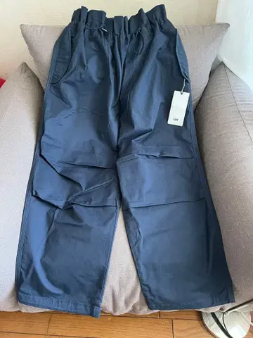 미사용 새상품 LEE 허리 드로우 스트링 팬츠 네이비