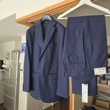 미사용 새상품 +J 네이비 비즈니스 정장 상하의 2팬츠 세트