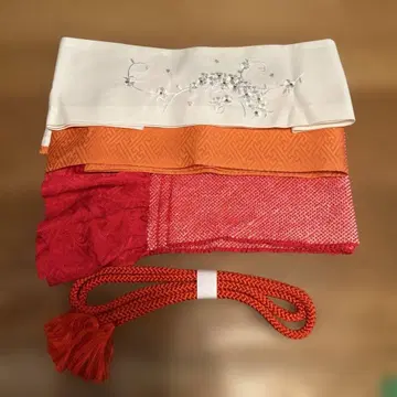 [ 성인식 ] 허리띠 오비 장식 천 다테에리 장식용 깃 세트
