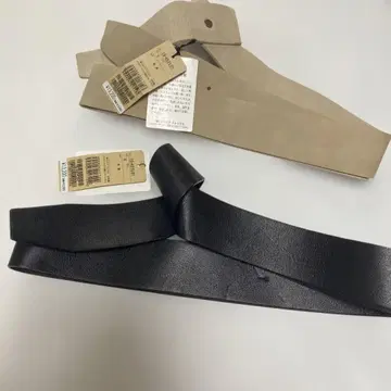 미사용 꼼사 꼼사데모드 소가죽 천연 가죽 가죽 벨트 2개 일괄