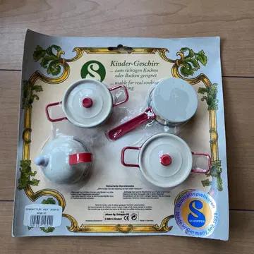 독일의 양철 완구 귀여운 동물 패턴 냄비 4세트