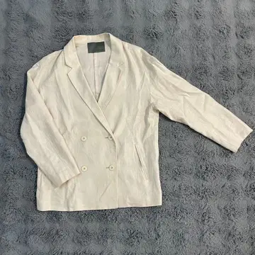 uncrave 온워드 린넨 100% 더블 브레스트 자켓