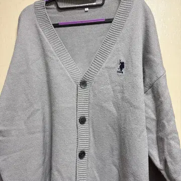 U.S. POLO ASSN. 그레이 V넥 가디건 L