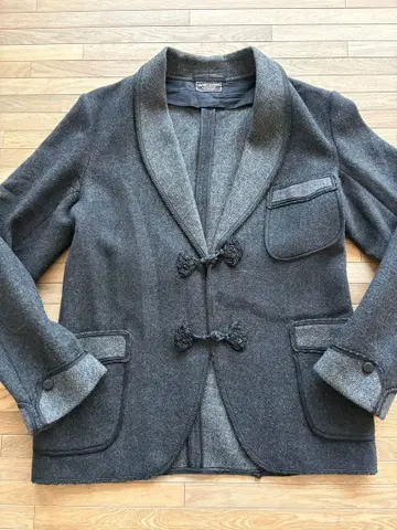 30s vintage 스모킹 자켓 블렌드 다크 그레이