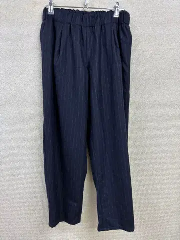 mizuiro ind 미즈이로 인드 스트라이프 팬츠 다크 네이비