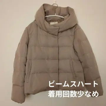 BEAMS HEART 라이트 베이지 다운 자켓