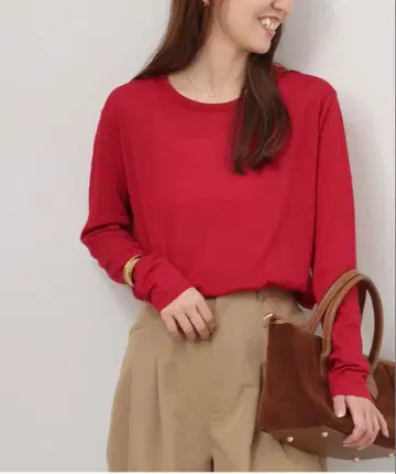 JOURNAL STANDARD relume* 시어 크루넥 롱 T셔츠