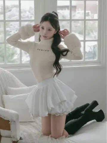 다리치 볼륨 벌룬 미니 스커트 FREE