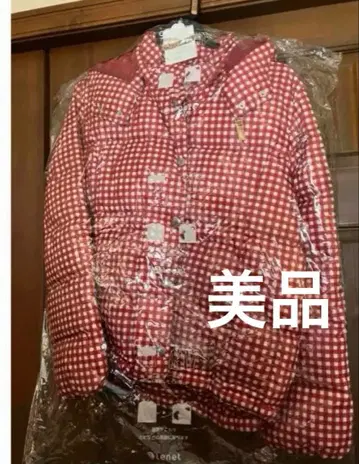 핑크하우스 다운 자켓 귀여운 빨간색 체크로 입어도 보기에도 따뜻해요