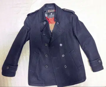 블랙 레이블 크레스트브릿지 네이비 피 코트 M