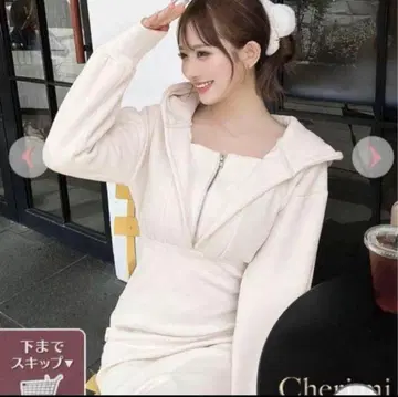 셰리미 후드 맨투맨 머메이드 원피스