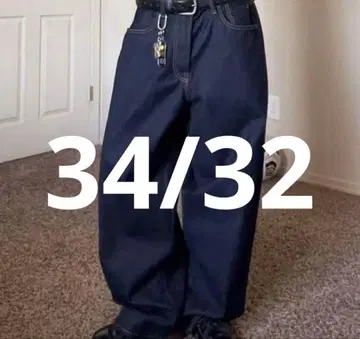 GAP 슈퍼 배기 데님 34W32L 다크린스