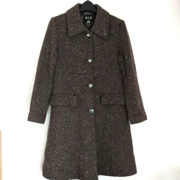 W&B 브라운 트위드 코트 울 70% 사이즈 9