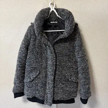 THE SHOP TK 후드 부착 보아 자켓 L 그레이 계열