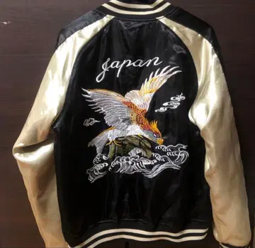 일심여경 일본풍 패턴 이글 스카잔 블랙&골드