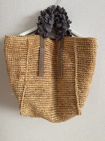 라드 로우 내추럴 스트로우 바스켓백