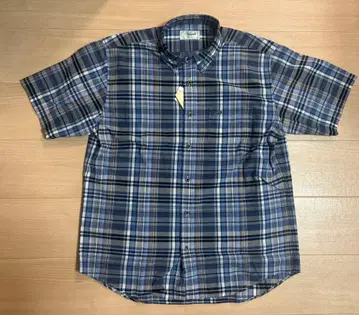 크로커다일 Crocodile 미사용 택 포함 반팔 체크 남성용 셔츠 L