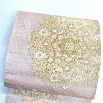 후쿠로 오비 당조 화문 박 금실 은실 기모노 123tz