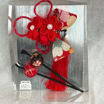 머리 장식 성인식 헤어콤 20세 일본풍 고풍