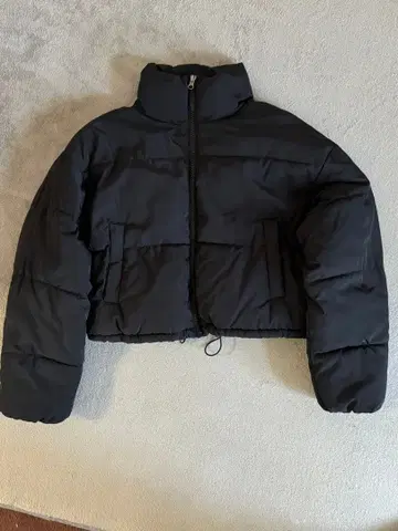 H&M 다운 자켓 블랙 XS