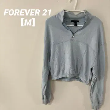 한 점뿐인 [M] FOREVER 21 라이트 블루 하프 지퍼 트레이닝복