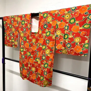 도우유키 코트 미착용 동백 레트로 그라데이션 기모노 121tz