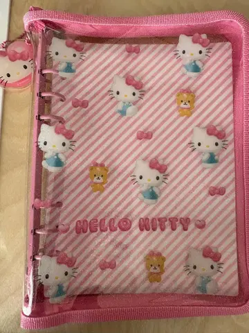 헬로키티 엠보싱 3D 클리어 바인더 산리오