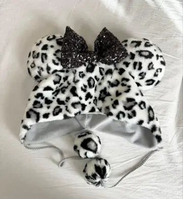 레오파드 무늬 미키풍 모자