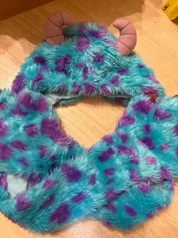 몬스터풍 후드 스카이블루 보라색