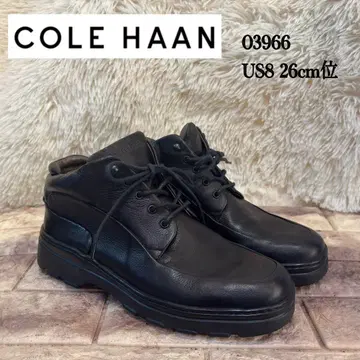 새상품급 콜한 가죽 미드컷 슈즈 26cm