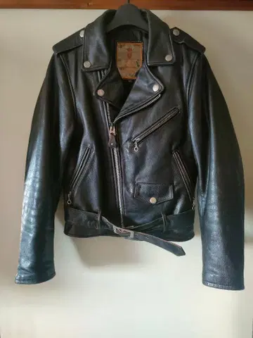 R.B.C 블랙 더블 라이더 자켓 가죽