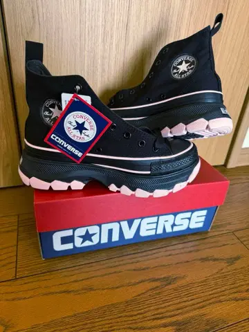 CONVERSE ALL STAR 블랙/핑크 하이컷 스니커즈