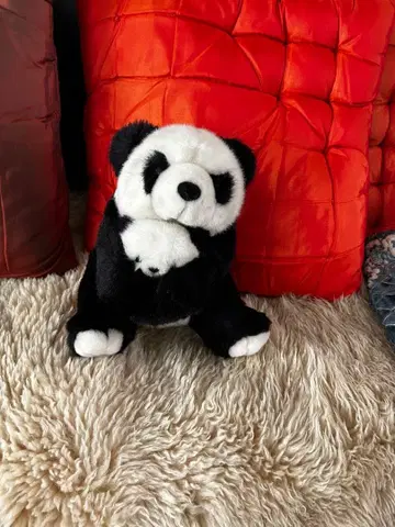 부모자식 팬더 봉제 인형 중형