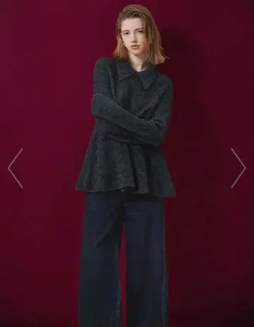 새상품 미라 오웬 Mila owen 카라 포함 페플럼 니트 풀오버 (1)