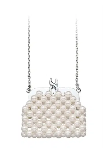 ssil micro pearl bag white