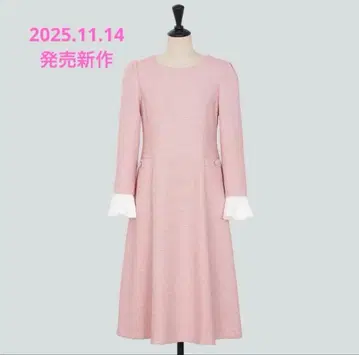 새상품 DRESS 'MODERN TWEED' 38 캔디 핑크