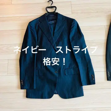 THE SUIT COMPANY 네이비 스트라이프 비즈니스 정장 A7