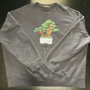 marble SUD 분재 봉채 자수 트레이닝복 맨투맨 네이비