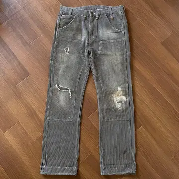 SWAGGER 더블니 히코리 데미지 가공 워크 팬츠 30