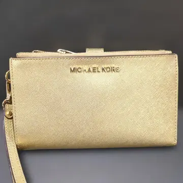 마이클코어스 GOLD 골드 더블 지퍼 접이식 지갑