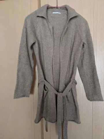 N100 (N 원헌드레드) 베이지 롱 가디건 벨트 포함