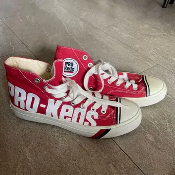 PRO-Keds 레드 하이컷 스니커즈