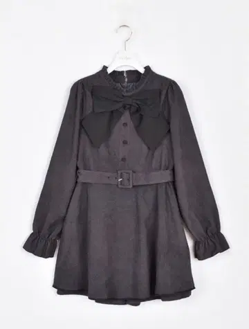 evelyn 에블린 코듀로이 리본 올인원 차콜