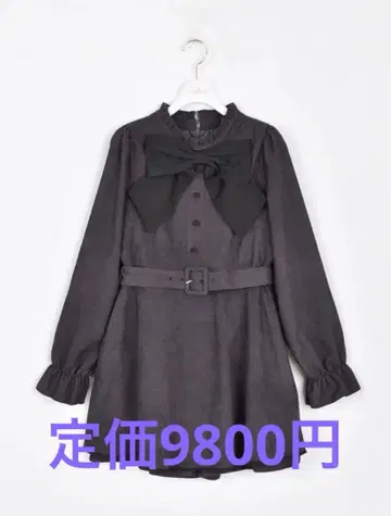 evelyn 에블린 코듀로이 리본 올인원 차콜