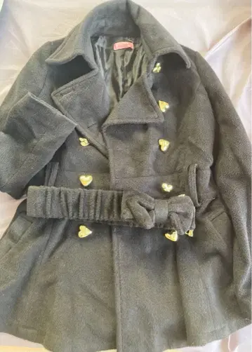 MA*RS Sugar gloss GAL계 리본 벨트 코트 블랙