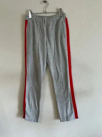 APSTUDIO 그레이/레드 사이드 라인 스웨트 팬츠