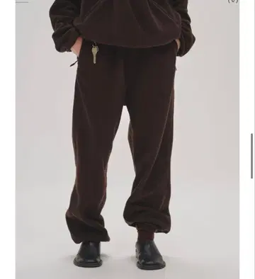 이지 플리스 팬츠 다크 브라운 36