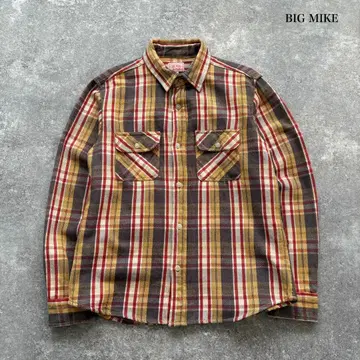 [ BIG MIKE ] 빅 마이크 플란넬 워크 셔츠 플란넬 셔츠 (XL)