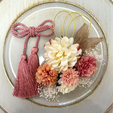 성인식 졸업식 시치고산 사전 촬영 머리 장식