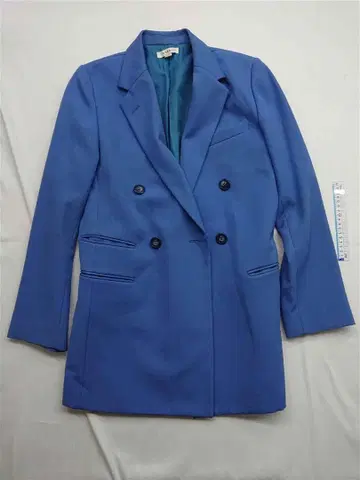 아메리 더블 브레스트 자켓 폴리에스테르 블루 계열 S 여성용